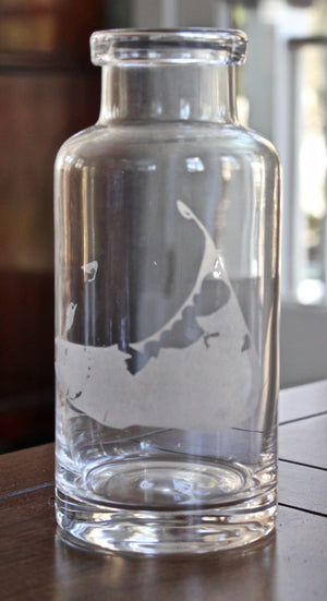 Nantucket Island Engraved Glass Carafe