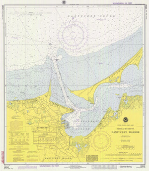 Nantucket Harbor Map - 1975