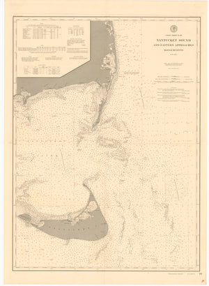 Nantucket Sound and Approaches Map - 1896
