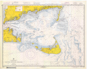 Nantucket Sound and Approaches Map - 1966