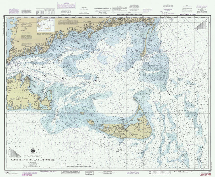 Nantucket Sound and Approaches Map - 1990