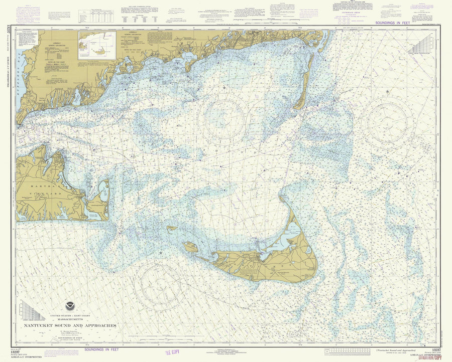 Nantucket Sound and Approaches Map - 1977