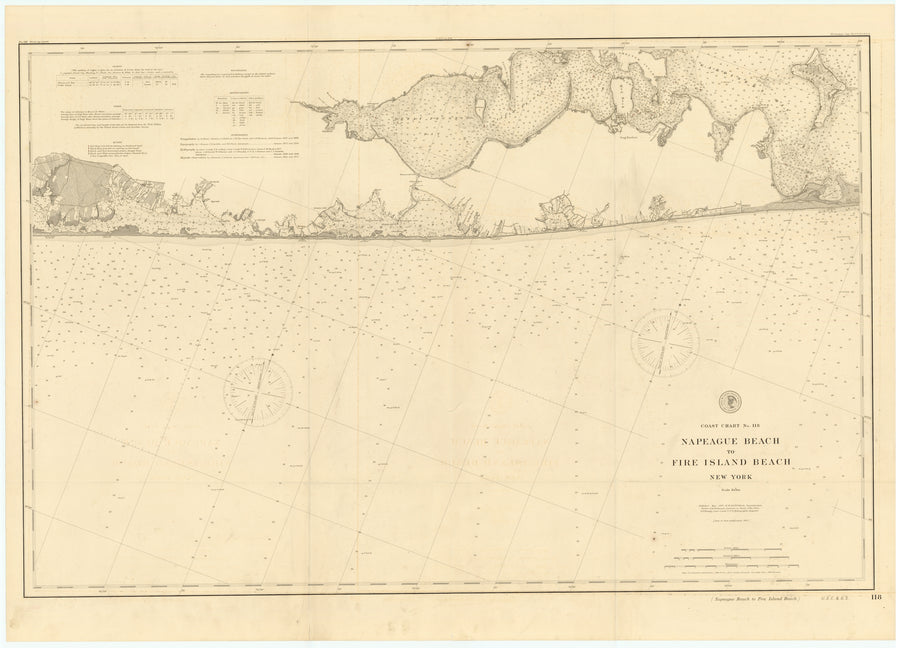 Napeague Beach to Fire Island Map - 1897