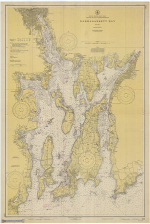 Narragansett Bay Map - 1945