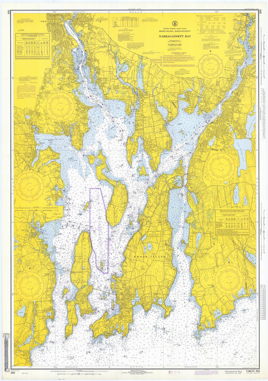 Narragansett Bay Map - 1971