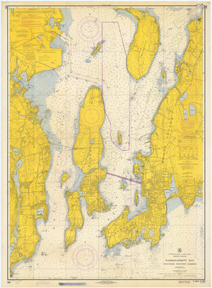 Narragansett Bay (including Newport Harbor) Map - 1969