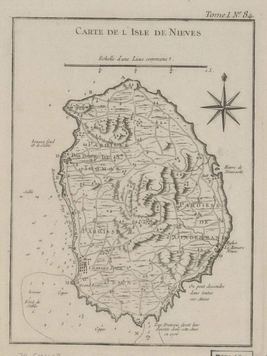 Nevis Island Map