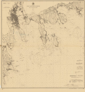 New Bedford Harbor & Approaches Map - 1900