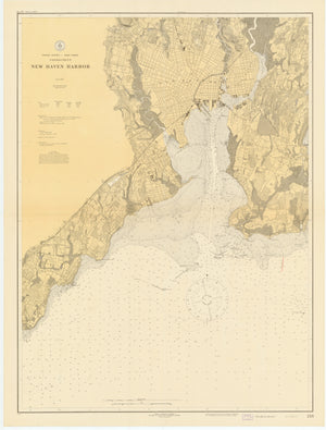 New Haven Harbor Map - 1925