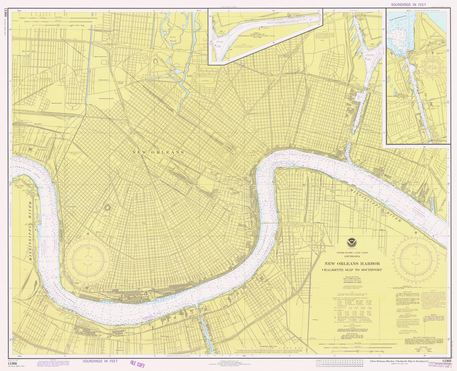 New Orleans Harbor Map - 1977