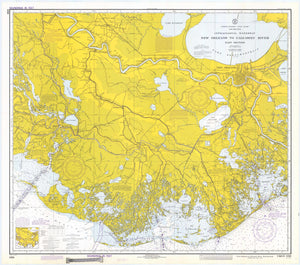 New Orleans to Calcasieu River Map - 1972