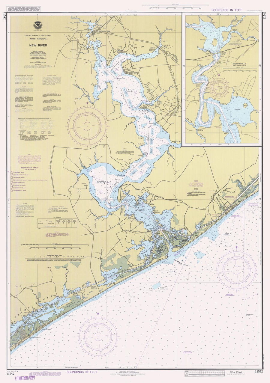New River - North Carolina Map - 1990