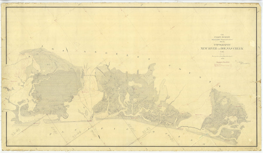 New River to Bolsas Creek Map - 1873