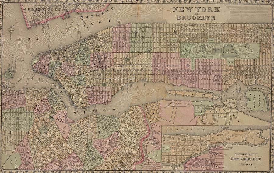 New York City & Brooklyn Map