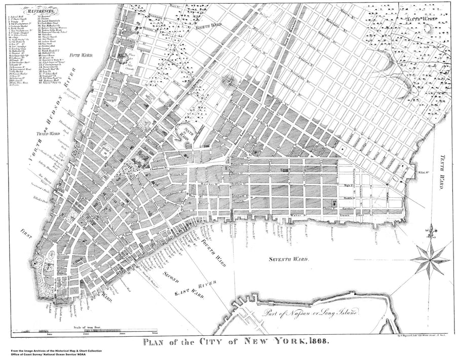 New York City Map - 1808