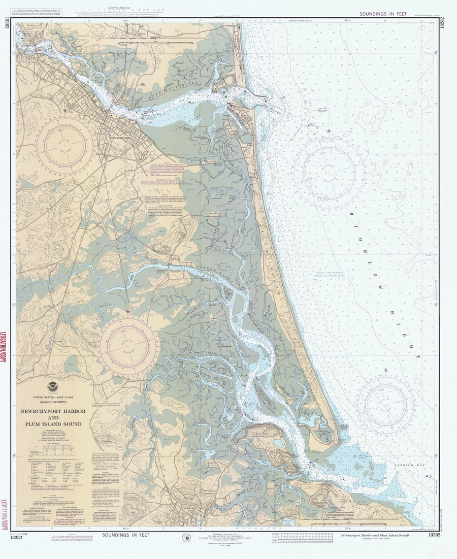 Newburyport Harbor and Plum Island Map - 1988