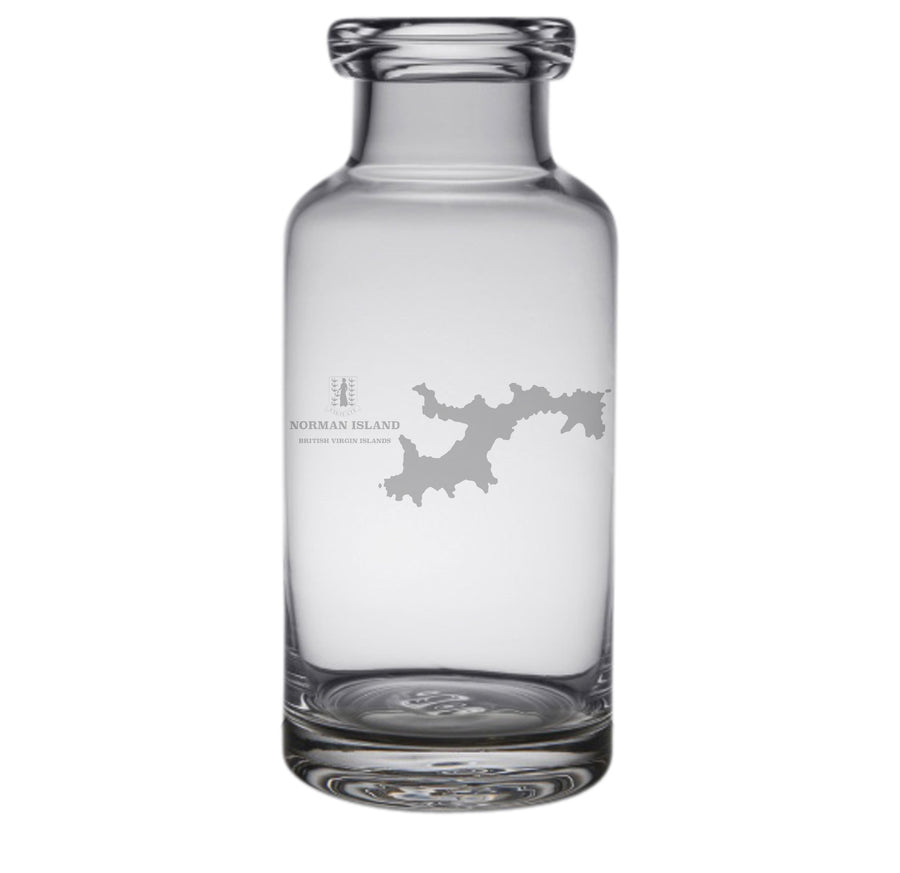 Norman Island Engraved Glass Carafe