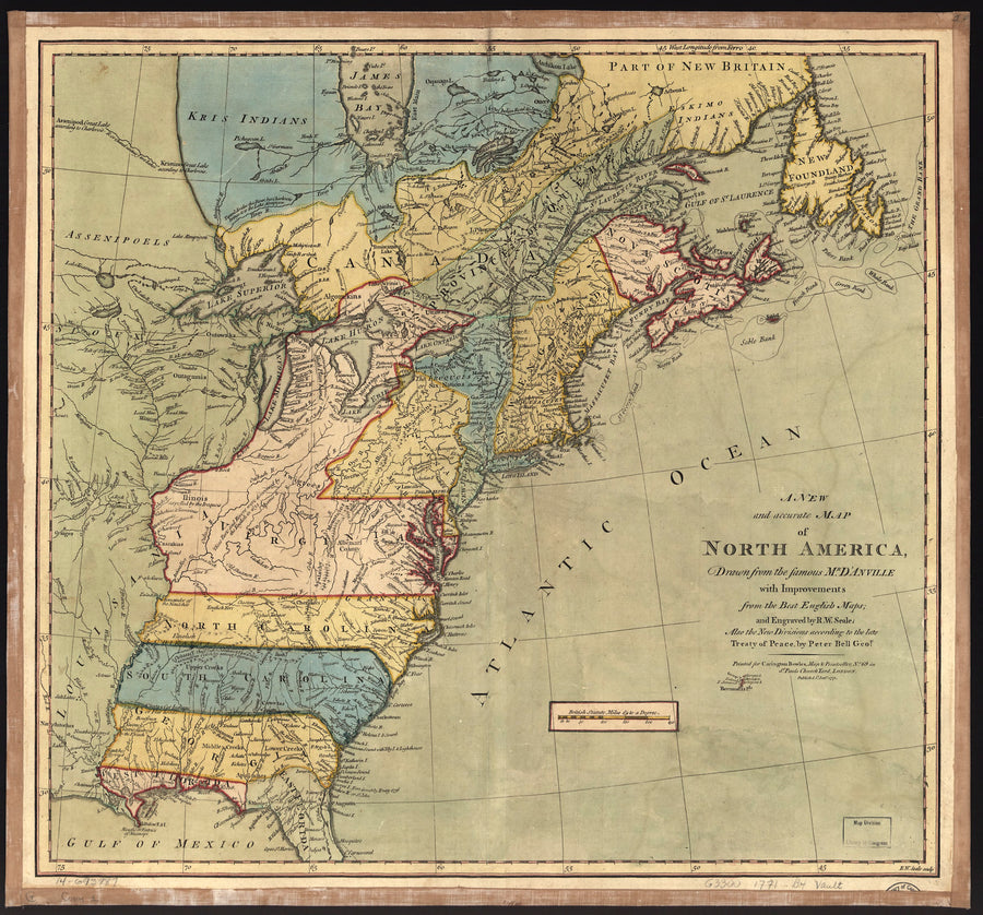 North America Map - 1771 (square)