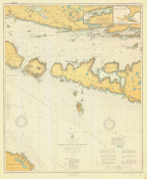 Lake Huron - North Coast Map - 1930