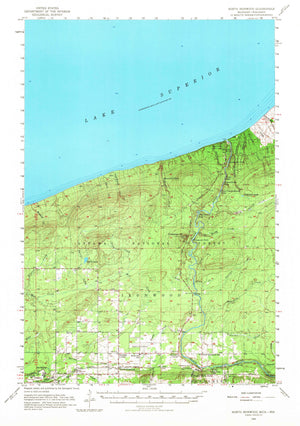 North Ironwood Michigan Topographic Map - 1958