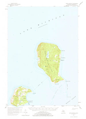 North Manitou Island Topographic Map - 1956