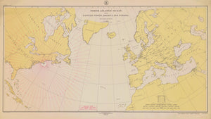 North Atlantic Ocean Map - 1918