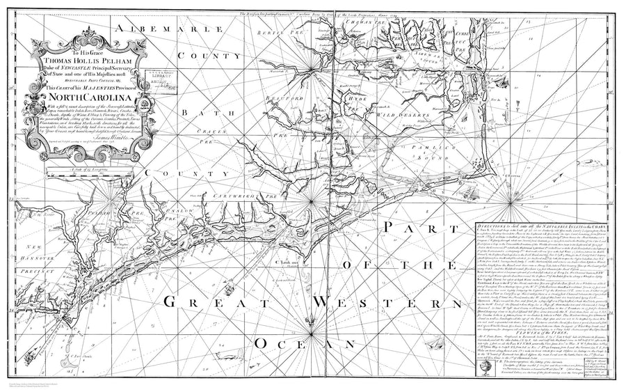 North Carolina Map - 1738