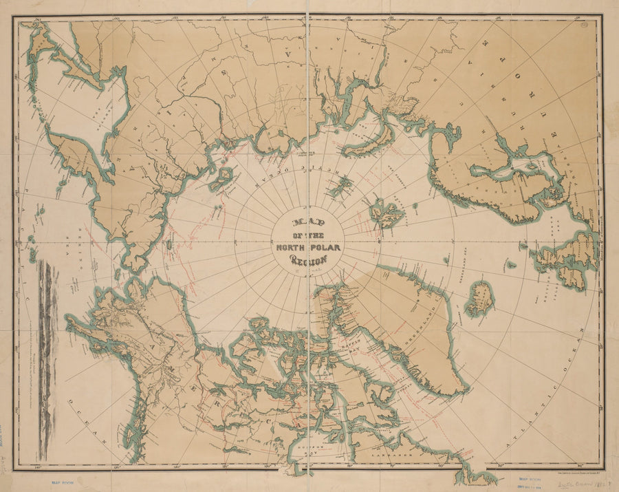 North Polar Region Map - 1882