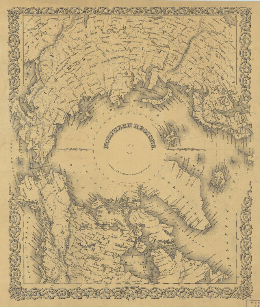 North Pole Map - 1855