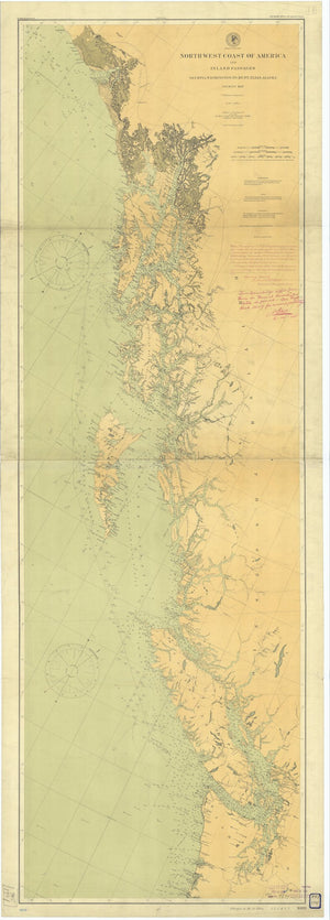 Northwest Coast of America - Olympia to Mt. Elias Map - 1901