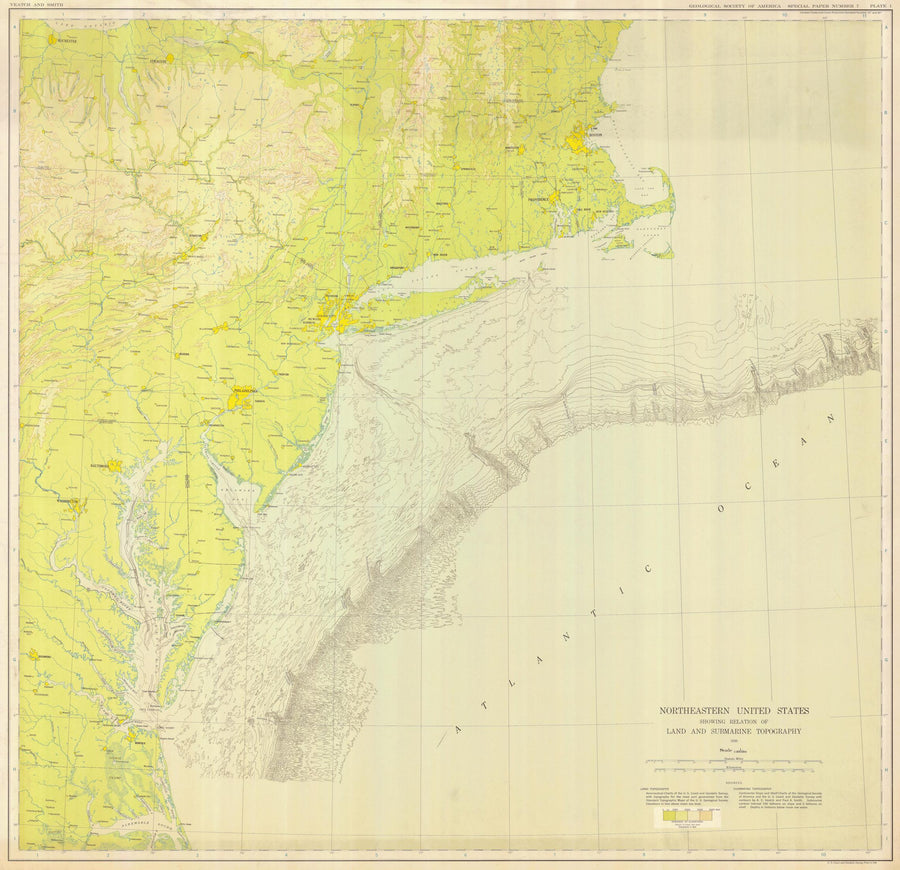 Northeastern United States Map - 1939