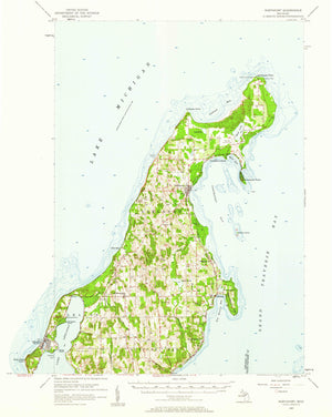 Northport Michigan Topographic Map - 1957
