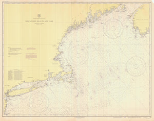 Atlantic Coast - West Quoddy Head to New York Map - 1945