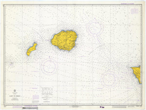 Oahu to Niihau Map - 1972