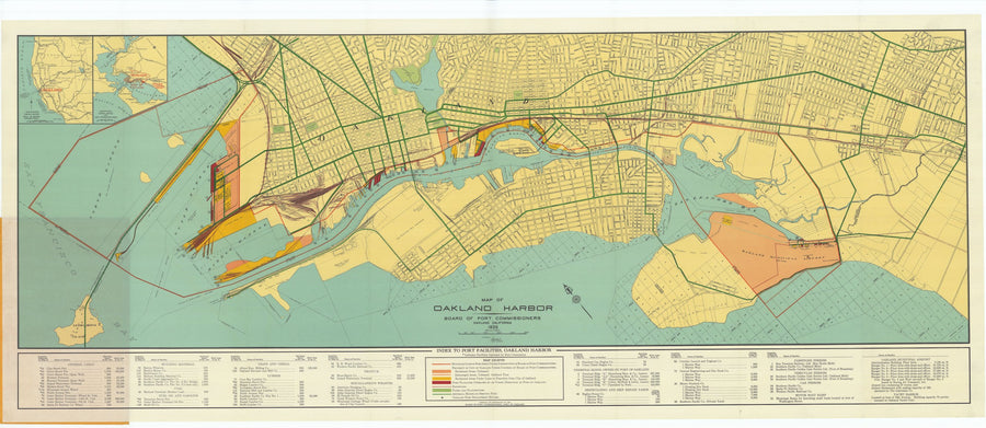Oakland Harbor Map - 1935
