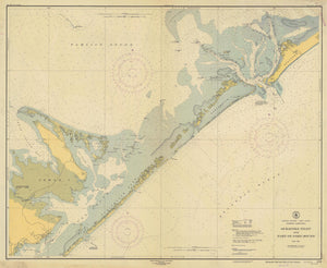 Ocracoke Inlet and Core Sound Map - 1946