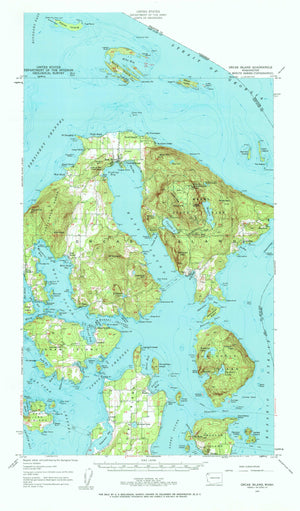 Orcas Island Topographic Map - 1957