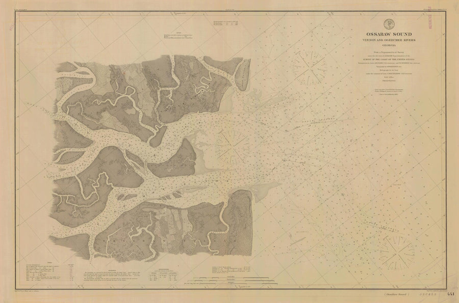 Ossabaw Sound Georgia Map 1879