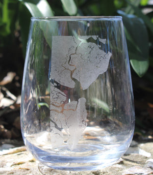 Ossabaw and St. Catherines Island Map Glasses