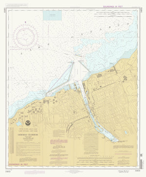 Lake Ontario - Oswego Harbor Map - 1987