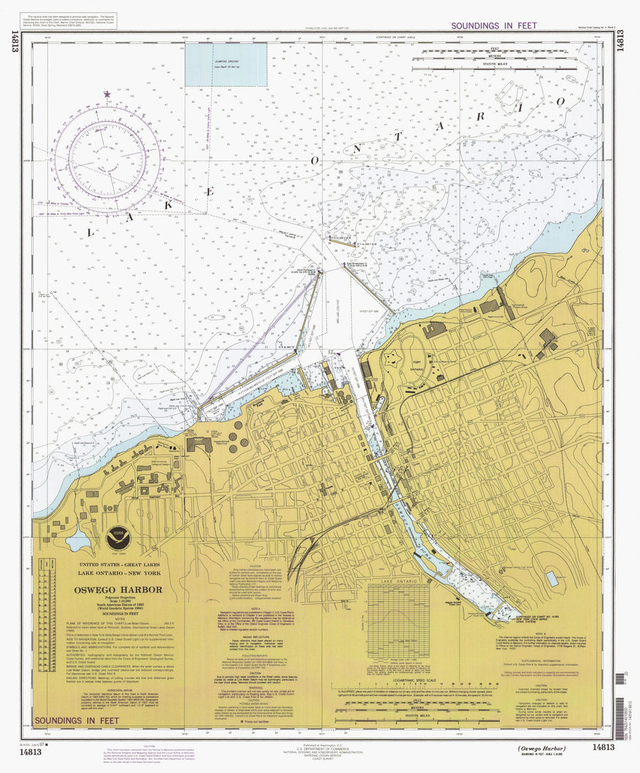 Lake Ontario - Oswego Harbor Map - 1997