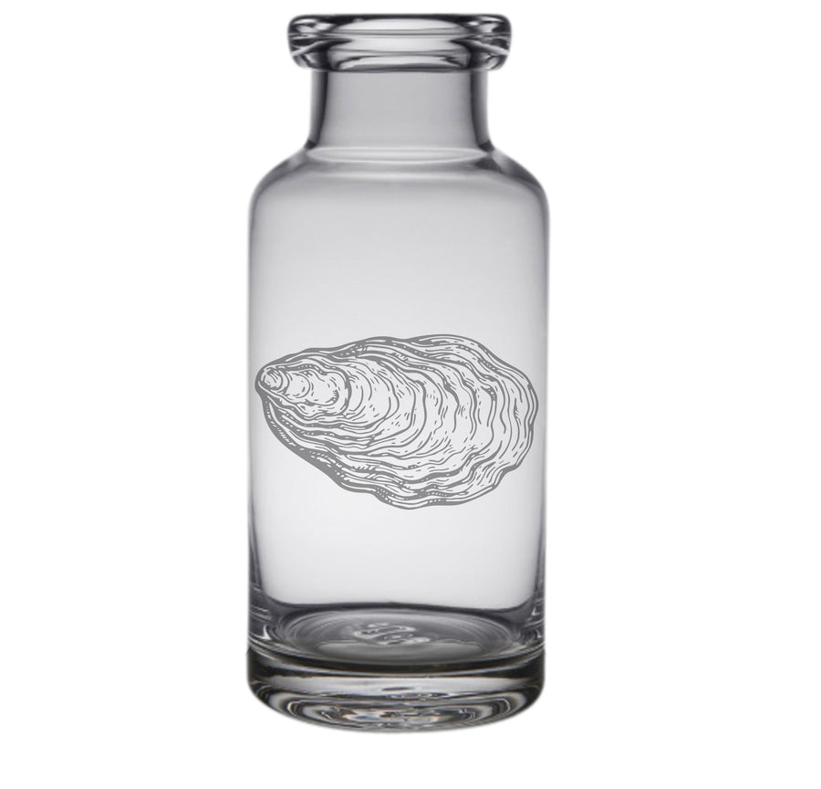 Oyster Engraved Glass Carafe