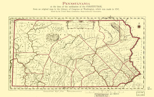 Pennsylvania Map - 1787