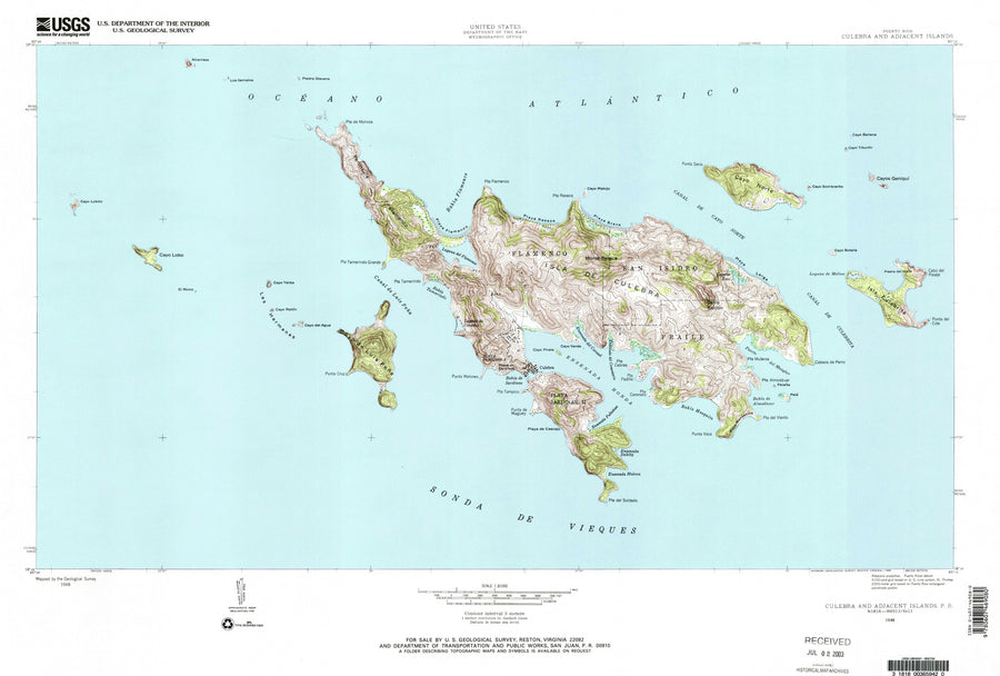 Culebra Map - 1948