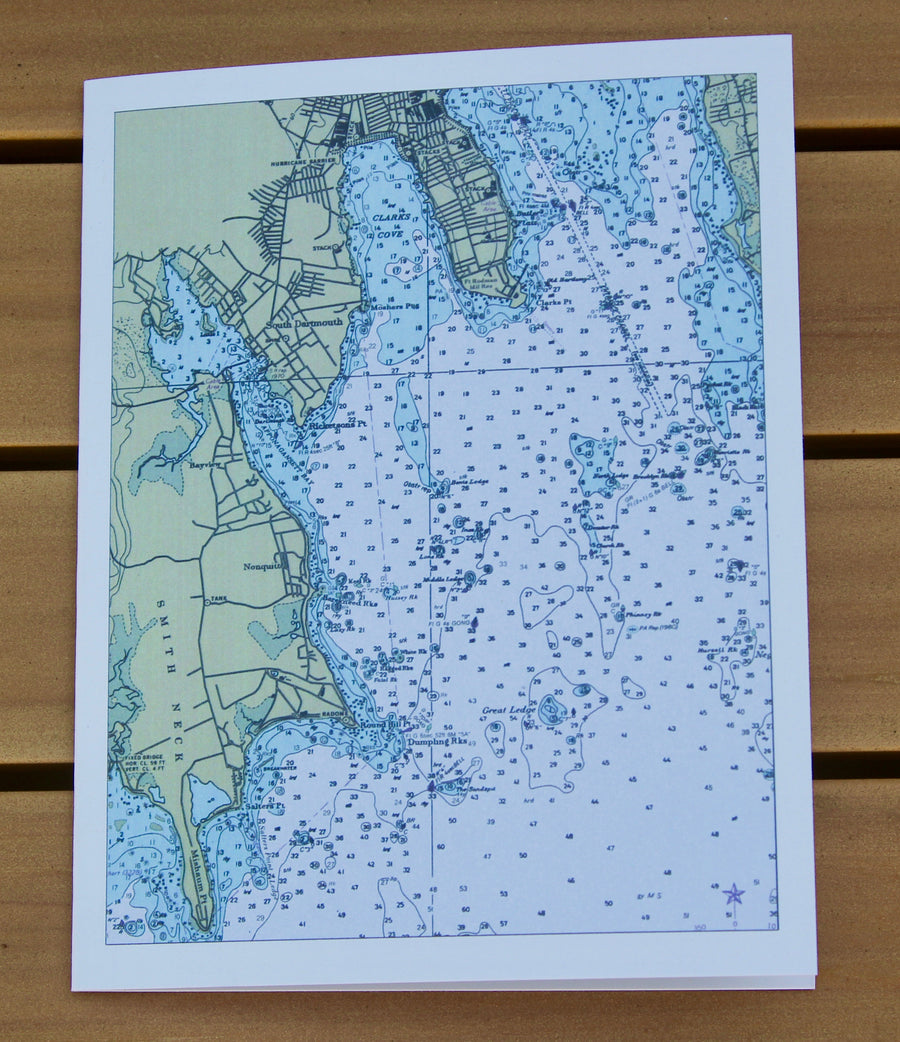 Padanaram Map (1986) Notecards (4.25"x5.5")