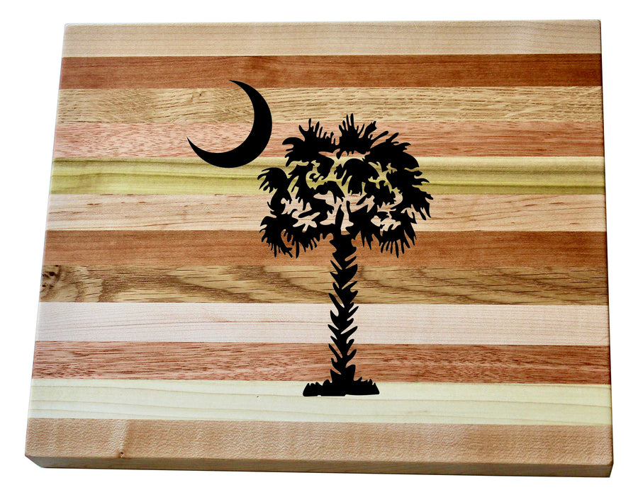 Palmetto & Crescent Moon Engraved Wooden Serving Board & Bar Board