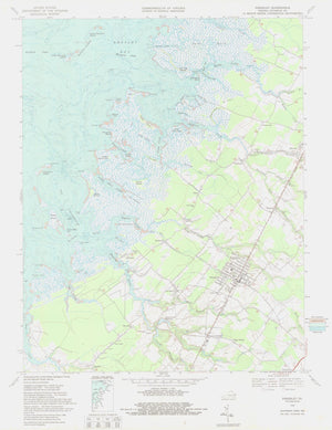 Parksley, Virginia Map - 1968