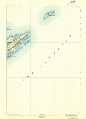 Passage Island Michigan Topographic Map - 1895