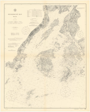 Penobscot Bay Maine Map - 1911