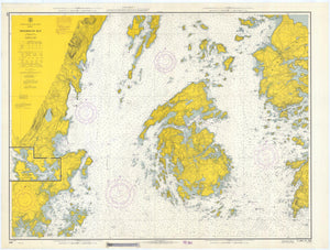 Penobscot Bay Maine Map - 1966